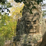 Angkor Thom North Gate  North gate to Angkor Thom, with the typical four headed tower.