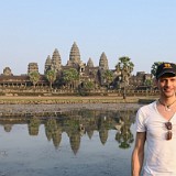 Sunset at Angkor Wat  Note: the sunrise and sunset pictures at Angkor Wat where taken the same day! Sunrise: 05:45, sunset: 06:15 - it was a looong day at the temples :-)