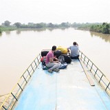 Towards Battambang  On the boat from Siem Reap to Battambanag. Due to the low water, the trip takes 9h but is quite beautiful, passing by floating villages and beautiful nature.