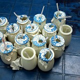 Old Beijing Honey Yoghurt  Another surprise: Beijingers have a passion for yoghurt! This "Old Beijing Honey Yoghurt" is a real classic and can be purchased at any street shop all over the town. Of course I had to try it and it tastes - well - like yoghurt.