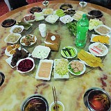 Hot Pot Feast  Chonging is famous for having the hottest "hot pot" (back home we call it "fondue chinoise") of China, so of course this was a mandatory part of the city tour.