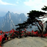 View from the East Peak  Sublime views from the east peak, where I spent the night (hoping for a beautiful sunrise, which didn't happen due to clouds and mist).