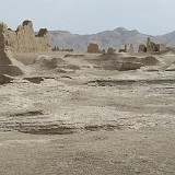 Shades of Brown  Brown mountains, brown soil, brown sand and brown buildings - it's a bit monotonous in the desert around Turpan....
