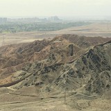 End of the Chinese Wall  Officially, this is the western end of the great wall at Jiayuguan - and the first glimpse I got of the wall (it certainly won't be the last one).