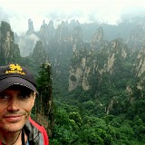 Some Mercy In The End  At last the weather showed some mercy and cleared up a bit, unveiling the fabulous view on the Tianzi mountain range.