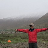 First Trekking Day  The start into the first trekking day was a mess - it started to rain in the night and did not stop until noon, snowing down to lower altitudes (lower in Tibetan terms, that is, as we where camping at an altitude of approximately 3800m).