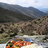 High Altitude Chefs  The fact that our tour operator sold us the trekking tour with food excluded did not bother us too much - we created yummy dinnners ourselfs, as this photo proves (and this was on an altitude of ~4600m!)