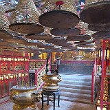 Man Mo Temple  Inside Man Mo temple - sudden peace in the heart of KH Central.