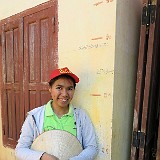 Flood Marks  Hoi An is being flooded almost every year - our tourguide shows us the water levels from the last years, which are marked on this house.